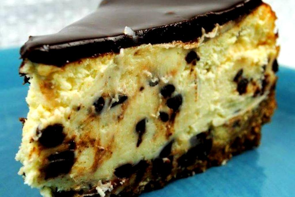 Cheesecake com gotas de chocolate, quado provar jamais esquecerá