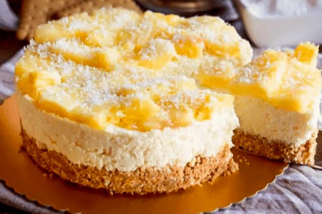 Cheesecake de abacaxi com coco, receita deliciosa vem aprender agora