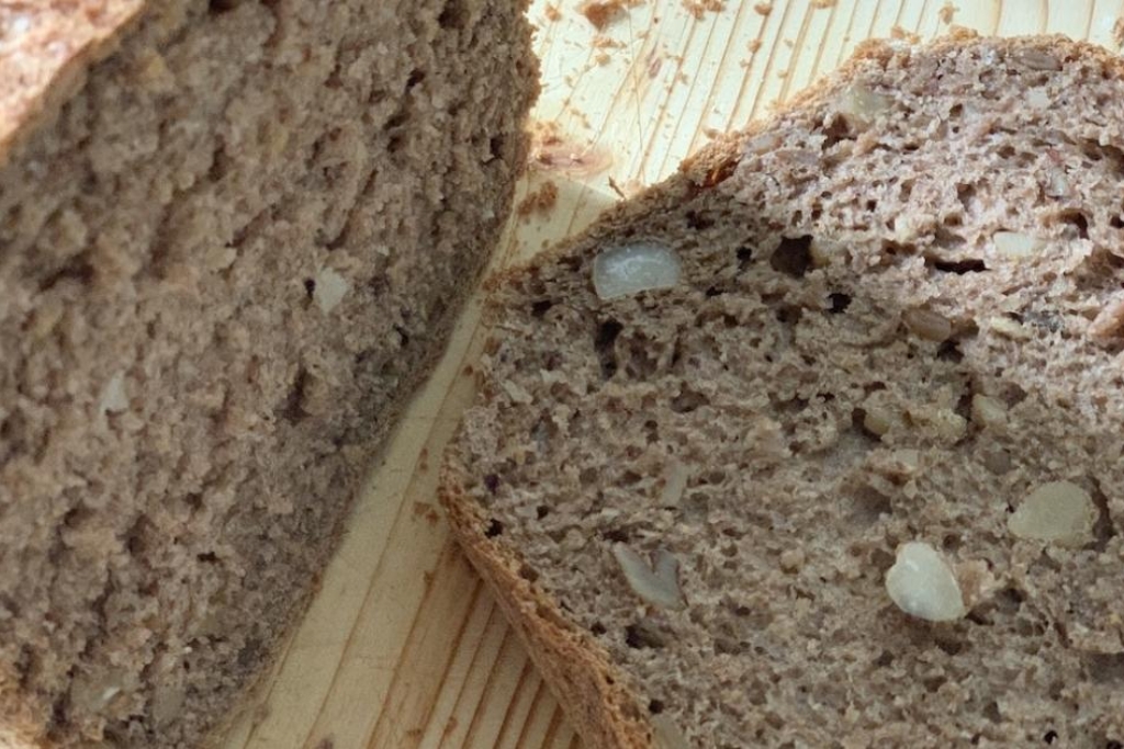 Pão integral de castanha do Pará, muito saboroso, saudável e nutritivo