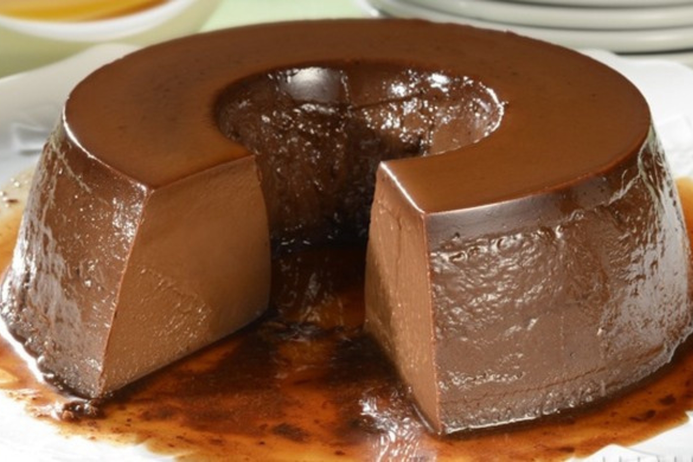 Pudim de chocolate mais fácil do mundo – sem ovos e sem forno