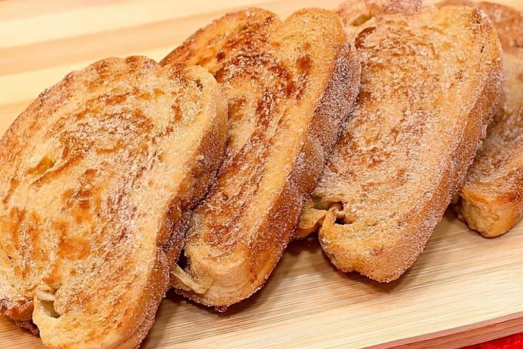 Rabanada no pão de forma, receitinha sem óleo e sem fritura